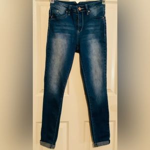 YMI Size 7 jeans. Distressed without holes.